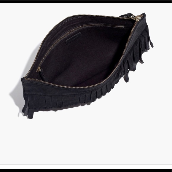 Madewell Bags Madewell The Suede Fringed Clutch Poshmark